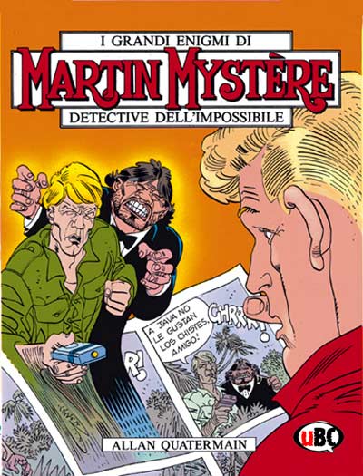 Martin Mystère & Allan Quatermain<br>copertina di G.Alessandrini, Martin Mystère n.112<br><i>(c) 1991 Sergio Bonelli Editore</i>