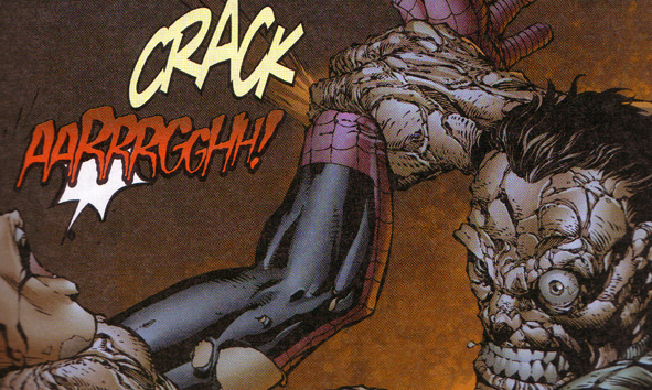CRACK! CRACK!<br>New Avengers 2 Tavola 4 Vignetta 3<br><i>(c) 2005 Marvel Comics / Panini Comics</i>