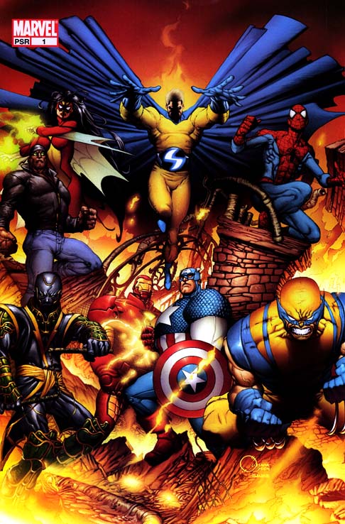 New Avengers 1 Variant B<br>Disegno di Joe Quesada - Febbraio 2005<br><i>(c) Marvel Comics 2005</i>