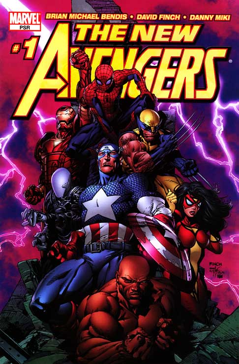 New Avengers 1 Variant C<br>Disegno di David Finch - Febbraio 2005<br><i>(c) 2005 Marvel Comics</i>