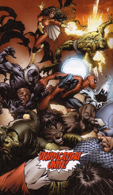 (Nuovi) Vendicatori uniti (Nuovi) Vendicatori uniti<br>New Avengers 5 Tavola 18<br><i>(c) (C) 2005 Marvel Comics / 2006 Panini Comics</i>