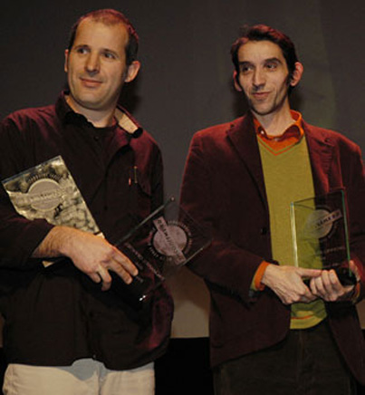 Davodeau e Gipi<br>la premiazione dei due grandi artisti<br><i>(c) FIBD / P.DIAZ</i>