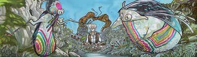 Zerit e alcune strane creature<br>una vignetta da "Il villaggio perduto" - I custodi del Maser n.6<br><i>(c) aventi diritto</i>
