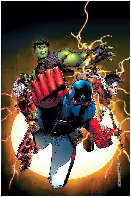 Young Avengers #1 Young Avengers #1<br>Disegno originale di Jim Cheung<br><i>(c) 2005 Marvel Comics</i>