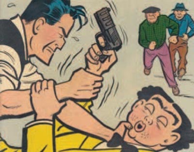 Dick Tracy contro Flattop Dick Tracy contro Flattop<br>una vignetta esemplificativa<br><i>(c) aventi diritto</i>