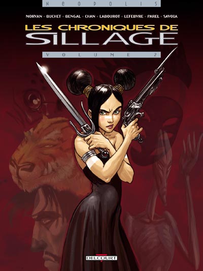 Les Chroniques - Cover #2<br>disegni di Thomas Labourot, Gerald Parel & Bengal<br><i>(c) 2005 Delcourt</i>