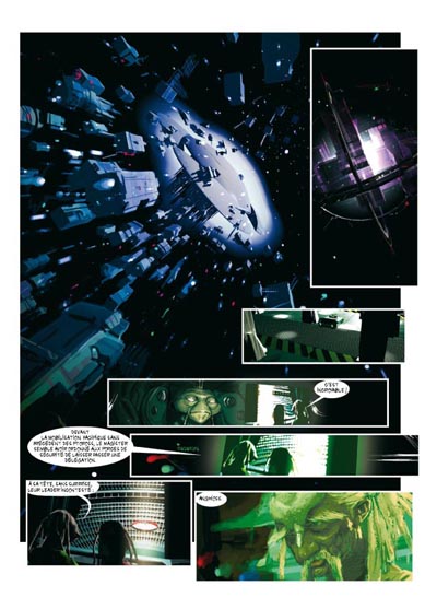 Les Chroniques - Tavola tratta dal #3<br>disegni di Gerald Parel, Nicolas Nemiri & Enrique Fernandez<br><i>(c) 2006 Delcourt</i>