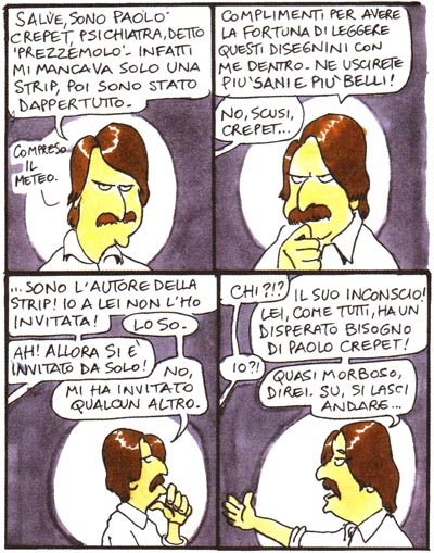 Il "prezzemolino" Crepet Il "prezzemolino" Crepet<br>le prime vignette della satira sul celebre psichiatra<br><i>(c) aventi diritto</i>