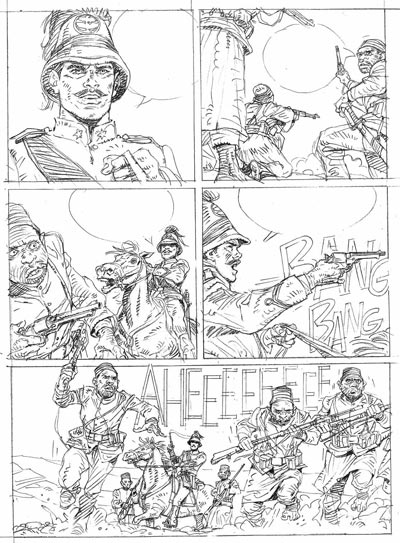 Tavola di Prova - 2<br>disegni di Burak<br><i>(c) 2006 Sergio Bonelli Editore</i>