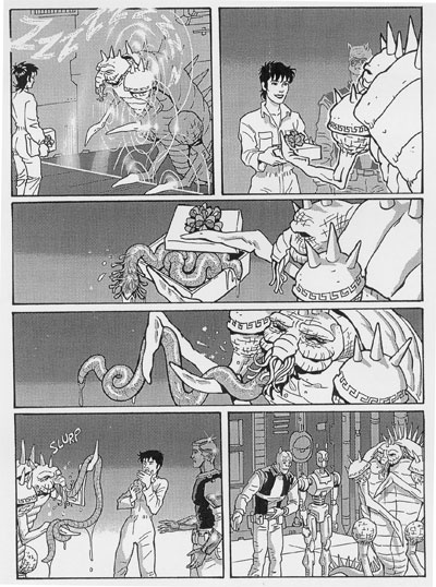 Tavola xz/AsteroideArgo 3<br>disegni di Elena Pianta<br><i>(c) 2006 Sergio Bonelli Editore</i>