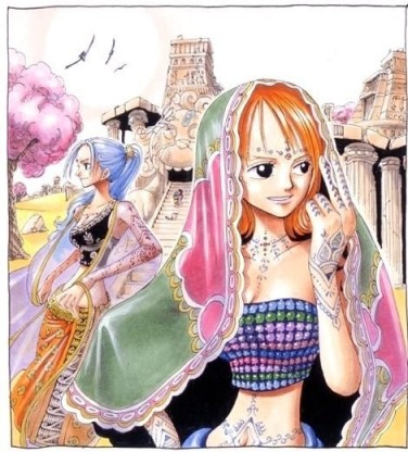 Nami e la principessa di Alabasta Nami e la principessa di Alabasta<br><i>(c)1997 Eichiro Oda</i>