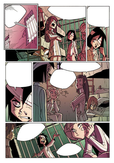 Tavola 07/ToW05<br>disegni di Vincenzo Cucca e colori di Emanuele Tenderini, Chiara Fabbri Colabich & Cristina Toniolo<br><i>(c) 2006 Free Books</i>