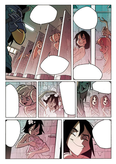Tavola 11/ToW05<br>disegni di Vincenzo Cucca e colori di Emanuele Tenderini, Chiara Fabbri Colabich & Cristina Toniolo<br><i>(c) 2006 Free Books</i>