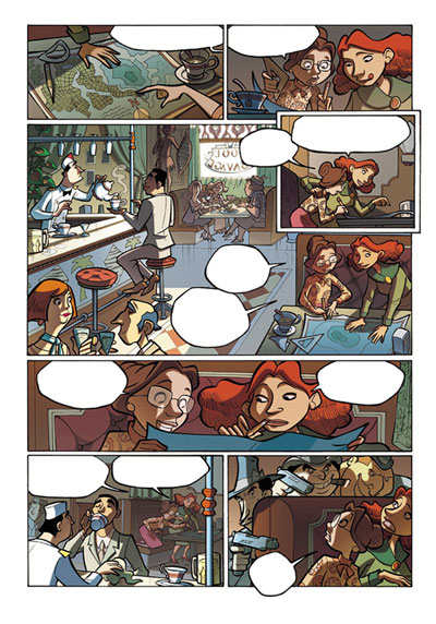 Tavola 09/ToW04<br>matite di Blasco Pisapia, chine di Roberta Zanotta e colori di Emanuele Tenderini, Chiara Fabbri Colabich & Cristina Toniolo<br><i>(c) 2006 Free Books</i>