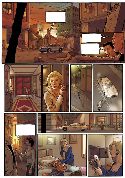Tavola 14<br>disegni di Andrea Mutti, colori di Luca Malisan<br><i>(c) 2006 Glenat</i>