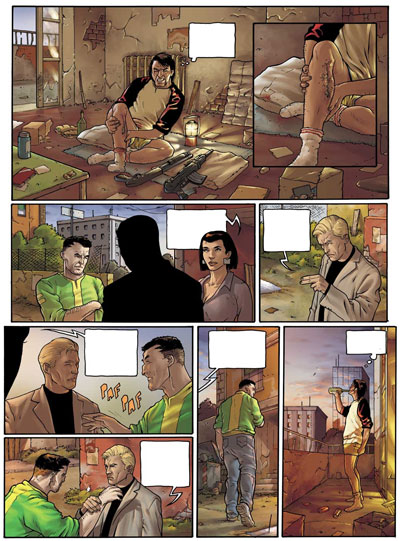 Tavola 19<br>disegni di Andrea Mutti, colori di Luca Malisan<br><i>(c) 2006 Glenat</i>