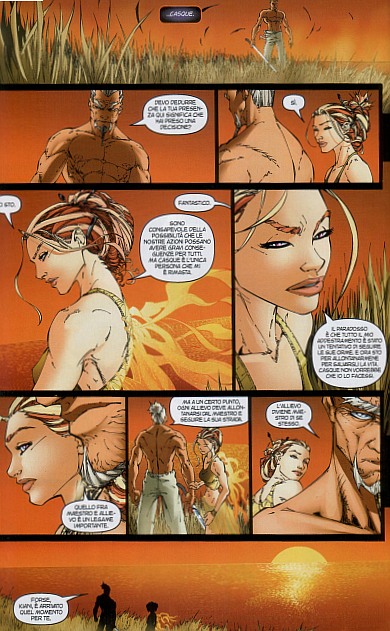 Un dialogo fra Kiani e Marqueses Un dialogo fra Kiani e Marqueses<br>Fathom 11: pag. 38<br><i>(c) 2006 Panini Comics</i>