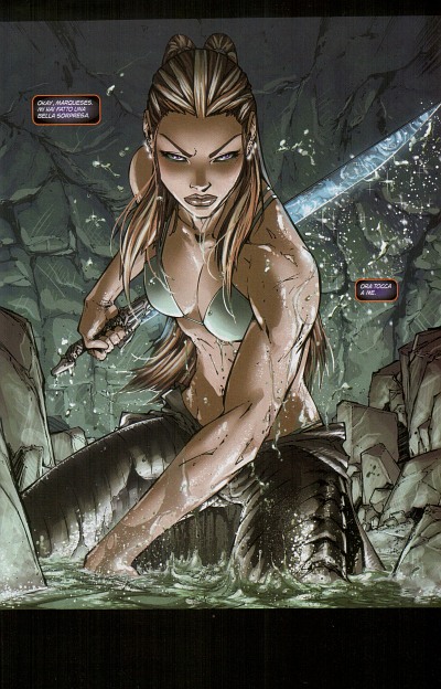 Kiani prepara l'attacco Kiani prepara l'attacco<br>Fathom 11: pag. 63<br><i>(c) 2006 Panini Comics</i>
