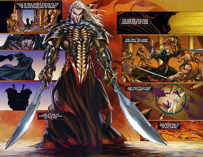 Rainer in battaglia Rainer in battaglia<br>Soulfire 1: pagg. 12-13<br><i>(c) 2004 Aspen Comics</i>