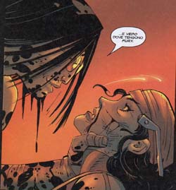 Elektra nei guai Elektra nei guai<br>Disegno di John Romita Jr.<br><i>(c) 2005 Marvel Comics</i>