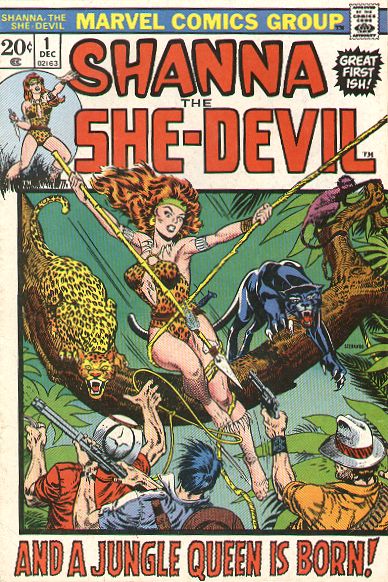La copertina del primo numero di Shanna La copertina del primo numero di Shanna<br>Shanna the She-Devil 1<br><i>(c) 1972 Marvel Comics</i>