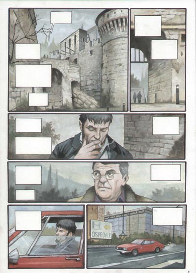 Volume 1 Tavola 05<br>disegni di Andrea Mutti, colori di Angelo Busacchini<br><i>(c) 2006 Edizioni BD</i>