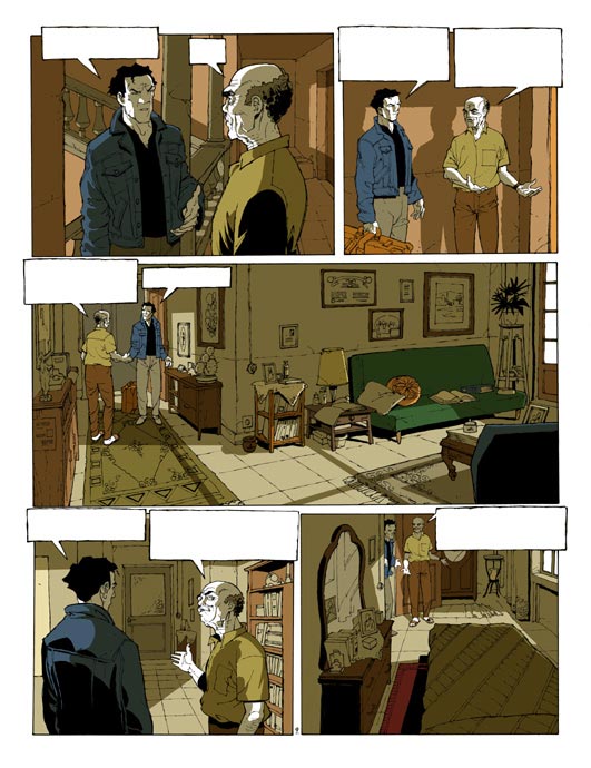 Tavola 9 - Volume 1<br>disegni e colori di Stefano Casini<br><i>(c) 2006 Editions Mosquito</i>