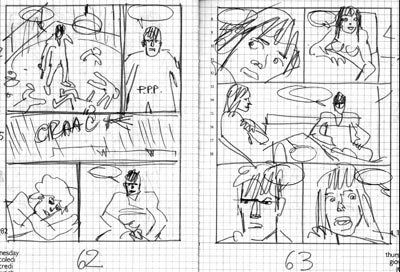 Lay out di due tavole dell�Indagatore dell�Incubo<br>disegni di Angelo Stano<br><i>(c) 2006 degli autori, If Edizioni e Sergio Bonelli Editore</i>