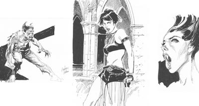Studi di Lupo Mannaro & Vampiri<br>disegni di Andrea Venturi<br><i>(c) 2006 degli autori, If Edizioni e Sergio Bonelli Editore</i>