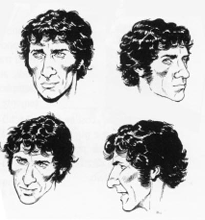 Primi piani del primissimo Dylan Dog<br>disegni di Claudio Villa<br><i>(c) 2006 degli autori, If Edizioni e Sergio Bonelli Editore</i>
