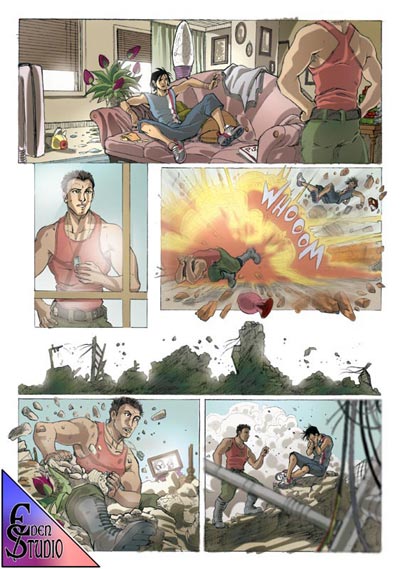 Numero 1 - Tavola 03<br>disegni di Manuela Soriani, colori di Oscar Celestini<br><i>(c) 2006 Salvatore Taormina</i>