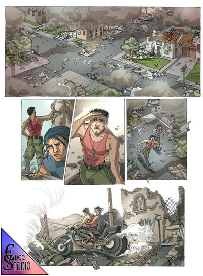 Numero 1 - Tavola 05<br>disegni di Manuela Soriani, colori di Oscar Celestini<br><i>(c) 2006 Salvatore Taormina</i>