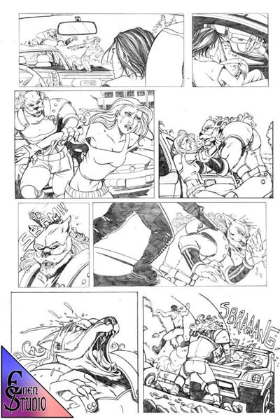 Numero 1 - Tavola 12 bianco&nero<br>disegni di Manuela Soriani<br><i>(c) 2006 Salvatore Taormina</i>