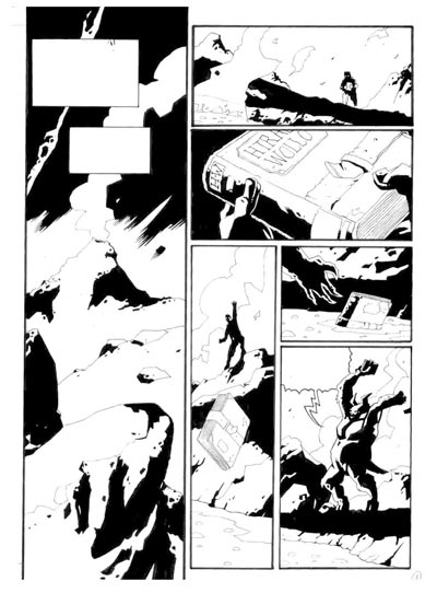 Tavola 01 bianco&nero<br>disegni di Andrea Mutti<br><i>(c) 2006 Edizioni BD</i>