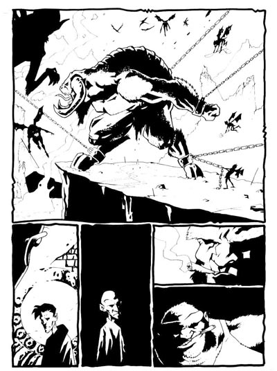 Tavola 15 bianco&nero<br>disegni di Andrea Mutti<br><i>(c) 2006 Edizioni BD</i>