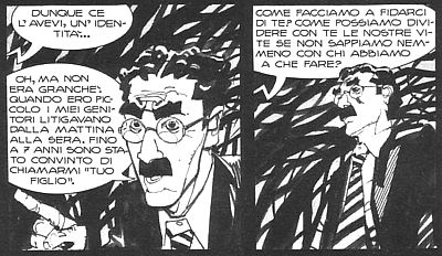 Dietro la maschera di Groucho Dietro la maschera di Groucho<br>disegni di Luigi Piccatto, Dylan Dog n.228<br><i>(c) 1986-2006 Sergio Bonelli Editore</i>