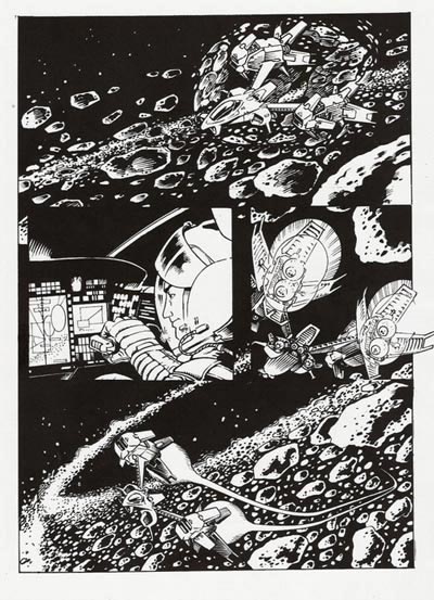 Numero 0 - Tavola 01 prima versione<br>disegni di Giacomo Pueroni<br><i>(c) 2006 001 Edizioni</i>