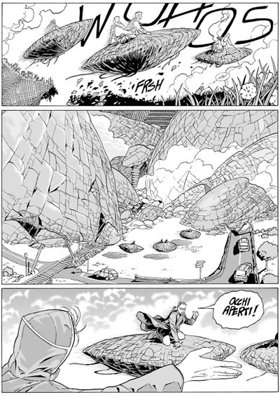 Volo di ricognizione<br>disegni di Luca Enoch<br><i>(c) 2006 Sergio Bonelli Editore</i>