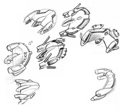 Navi Xvart Model Sheet<br>disegni di Giacomo Pueroni<br><i>(c) 2006 001 Edizioni</i>