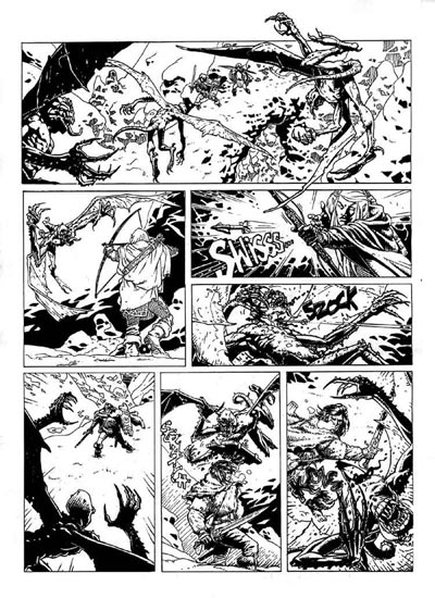 Tavola di prova<br>disegni di Giuseppe Matteoni<br><i>(c) 2007 Sergio Bonelli Editore</i>