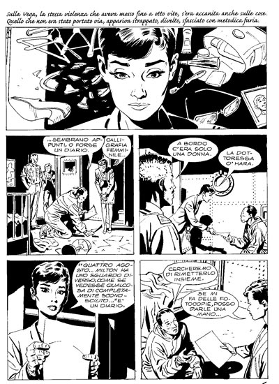 Tavola tratta dal numero 101<br>matite di Luigi Pittaluga, chine Federico Antinori<br><i>(c) 2006 Sergio Bonelli Editore</i>