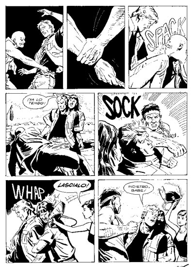 Tavola tratta dal numero 101<br>matite di Luigi Pittaluga, chine Federico Antinori<br><i>(c) 2006 Sergio Bonelli Editore</i>