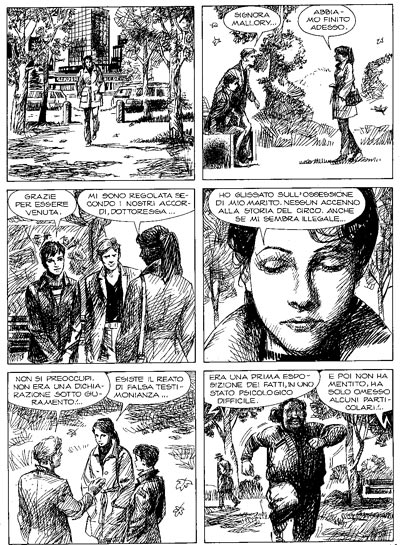 Tavola 76/100 bianco & nero<br>disegni di Giorgio Trevisan<br><i>(c) 2006 Sergio Bonelli Editore</i>