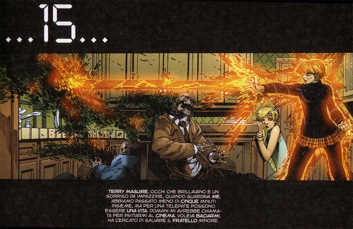 Quindicesimo secondo Quindicesimo secondo<br>Uncanny X-Men 467 Tavola 19 Vignetta 1<br><i>(c) 2006 Marvel Comics / Panini Comics</i>