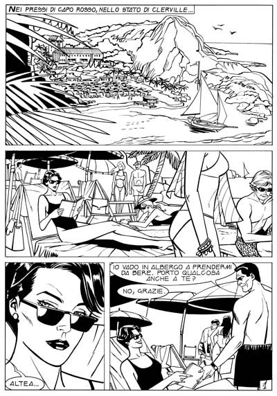 Tavola 01<br>disegni di Emanuele Barison<br><i>(c) 2007 Astorina</i>