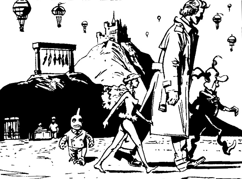 Napoleone e i suoi prodotti psichici Napoleone e i suoi prodotti psichici<br>disegni di Pasquale Del Vecchio da Napoleone 2 Tavola 94 Vigneta 3<br><i>(c) 1997 Sergio Bonelli Editore</i>