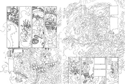 Tavola 04/05 chine<br>disegni di Mario Alberti<br><i>(c) 2007 Vittorio Pavesio Productions</i>