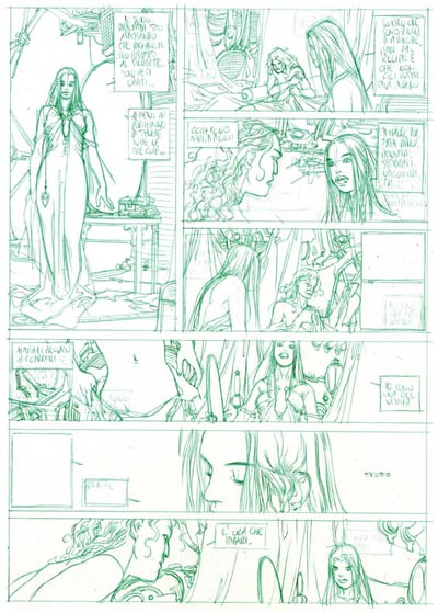 Tavola 19 layout<br>disegni di Mario Alberti<br><i>(c) 2007 Vittorio Pavesio Productions</i>