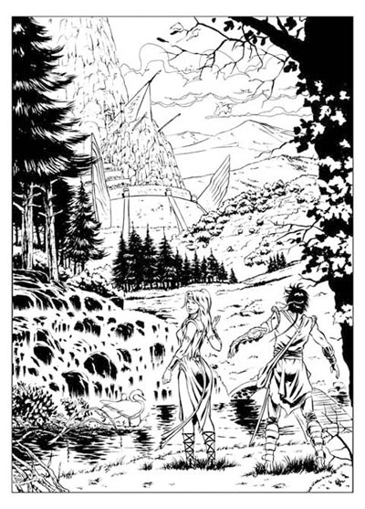 Tavola 18 b&n<br>disegni di Giuseppe De Luca<br><i>(c) 2007 Salvatore Taormina</i>