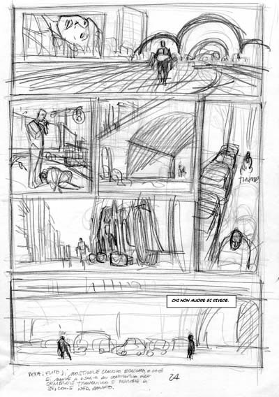 Tomo 3 - Tavola 24 layout<br>disegni di Alfio Buscaglia<br><i>(c) 2007 Edizioni BD</i>